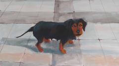15. Bogdana Ilić - Pas, ulje na platnu, 50x35cm - IV godina OAS