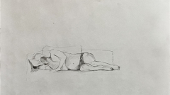 49.Sasa Andjelkocic akt grafit 30x40 , IIgod OAS slikarstvo