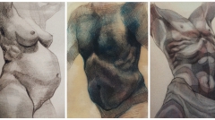 12. Natalija Stamenković - Torzoi, kombinovana tehnika na papiru A4 - III godina OAS